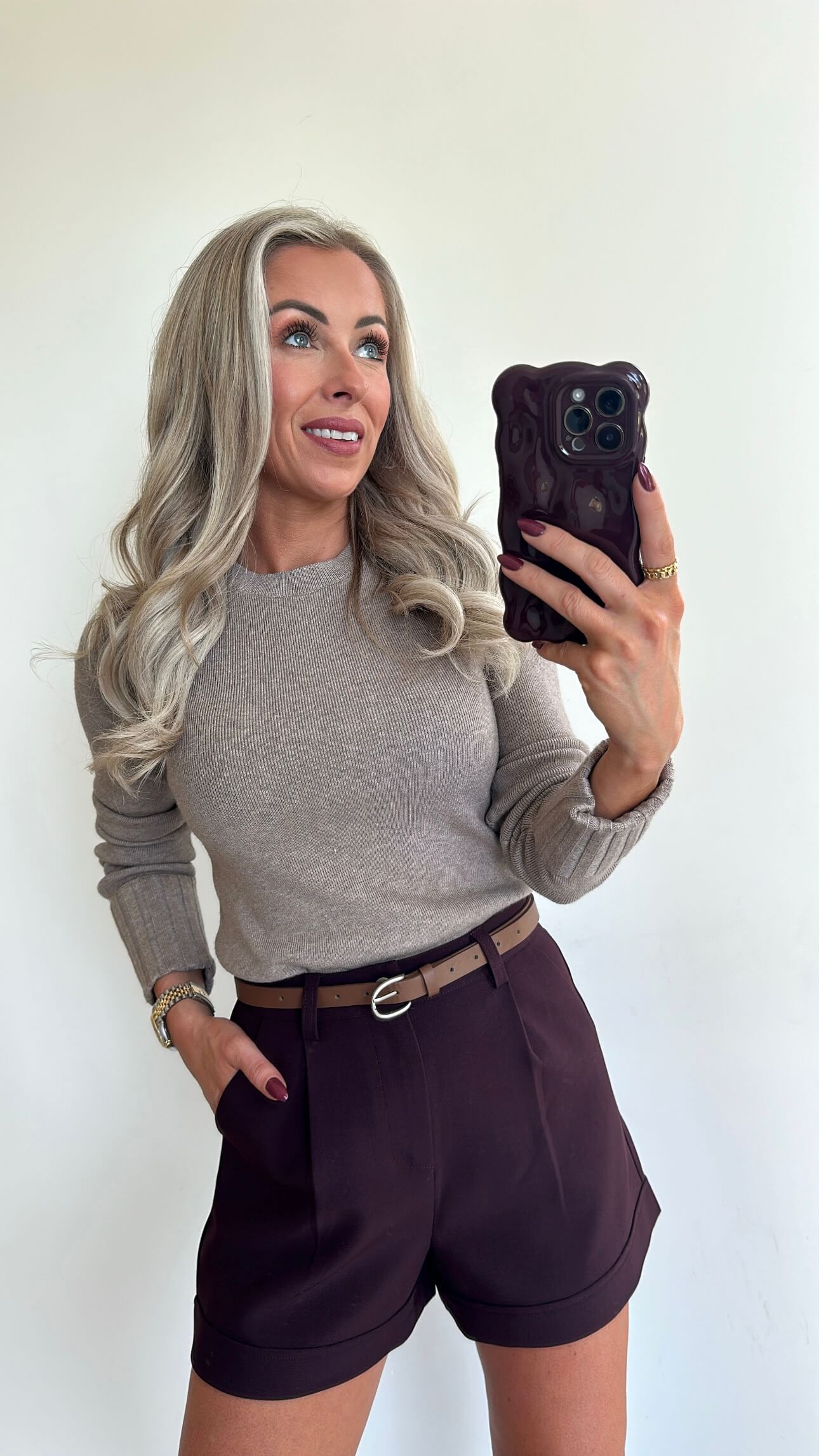 SIA Short - burgundy