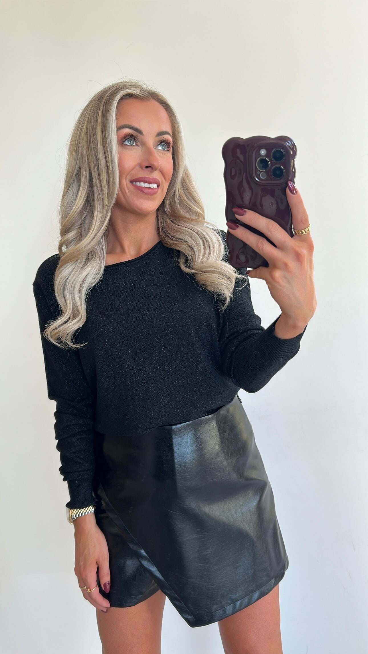 TESS Longsleeve Top - sparkle black