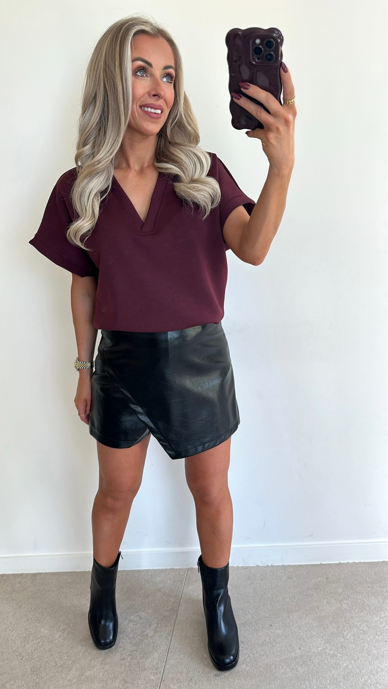 VIV Sweat Top - dark burgundy