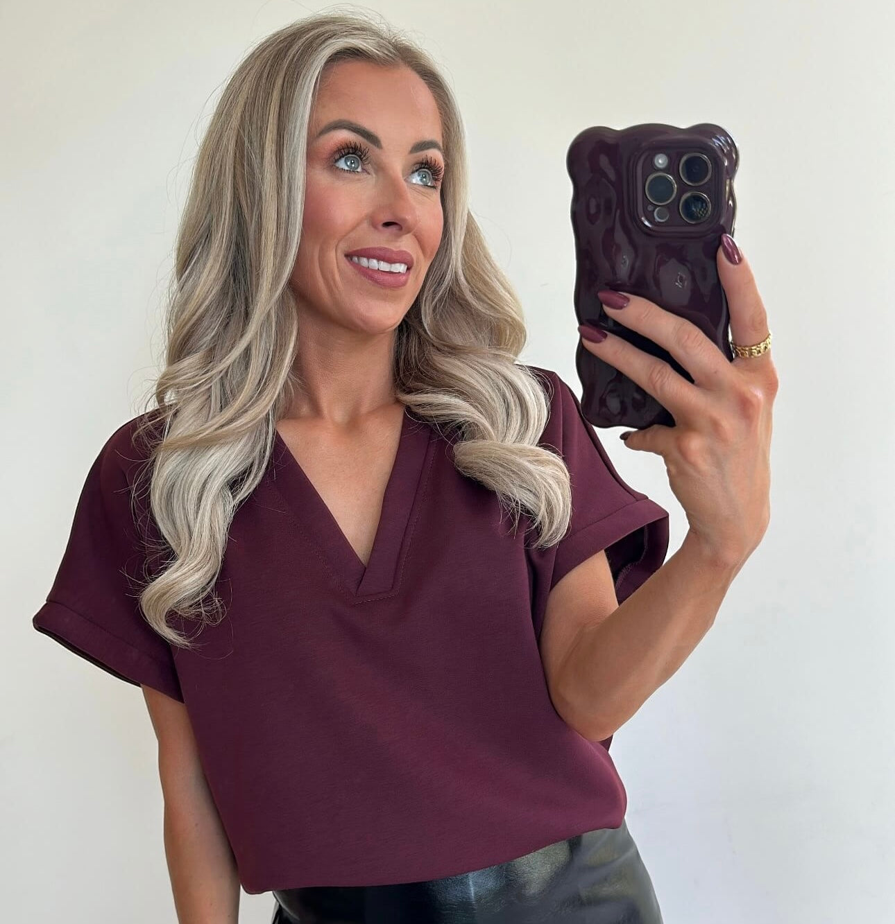 VIV Sweat Top - dark burgundy