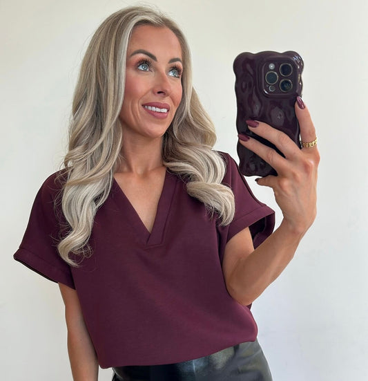 VIV Sweat Top - dark burgundy