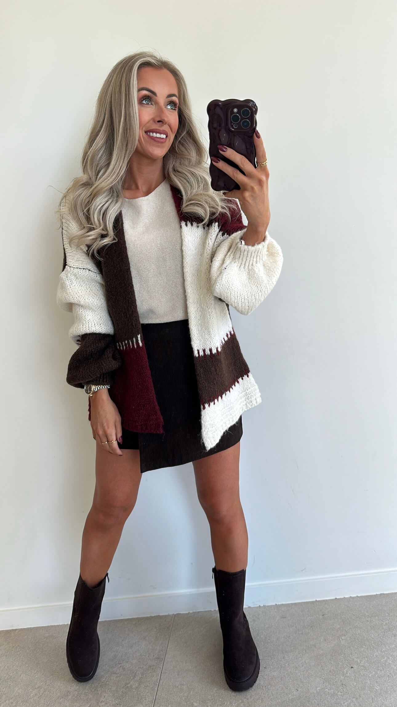 CAMMIE Cardigan - bordeaux