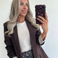 BILLIE Blazer - choco brown