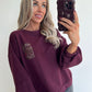 AMOR Sweater - burgundy