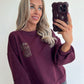 AMOR Sweater - burgundy