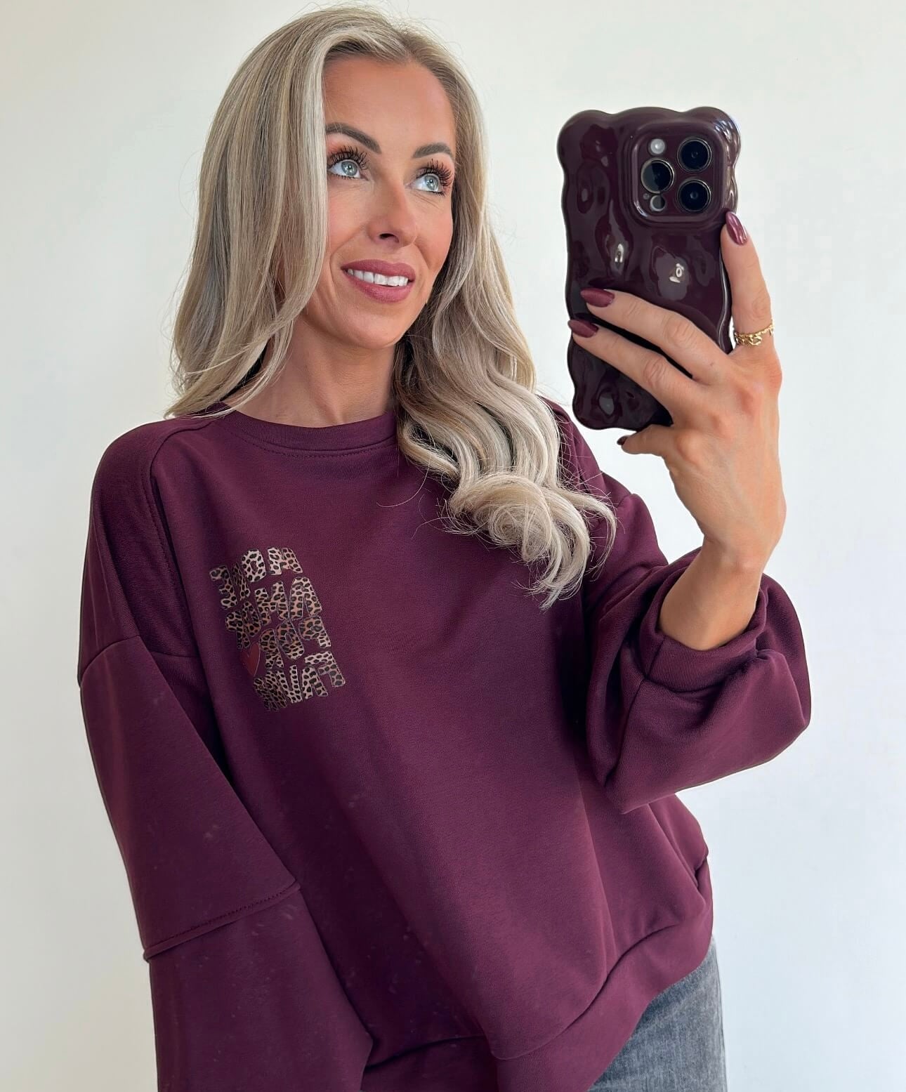 AMOR Sweater - burgundy