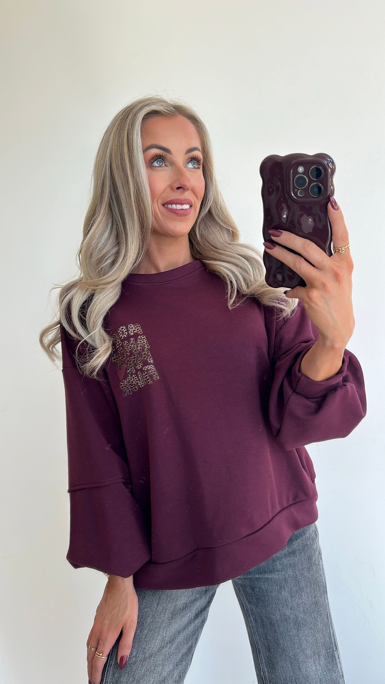 AMOR Sweater - burgundy