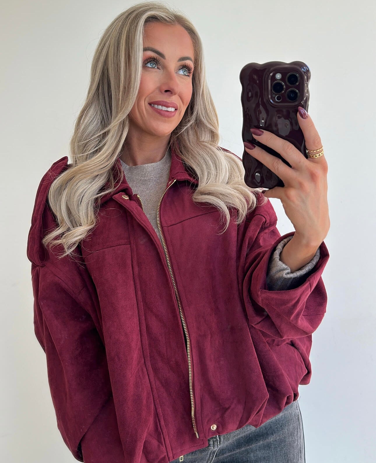 VIRAL JACKET - burgundy
