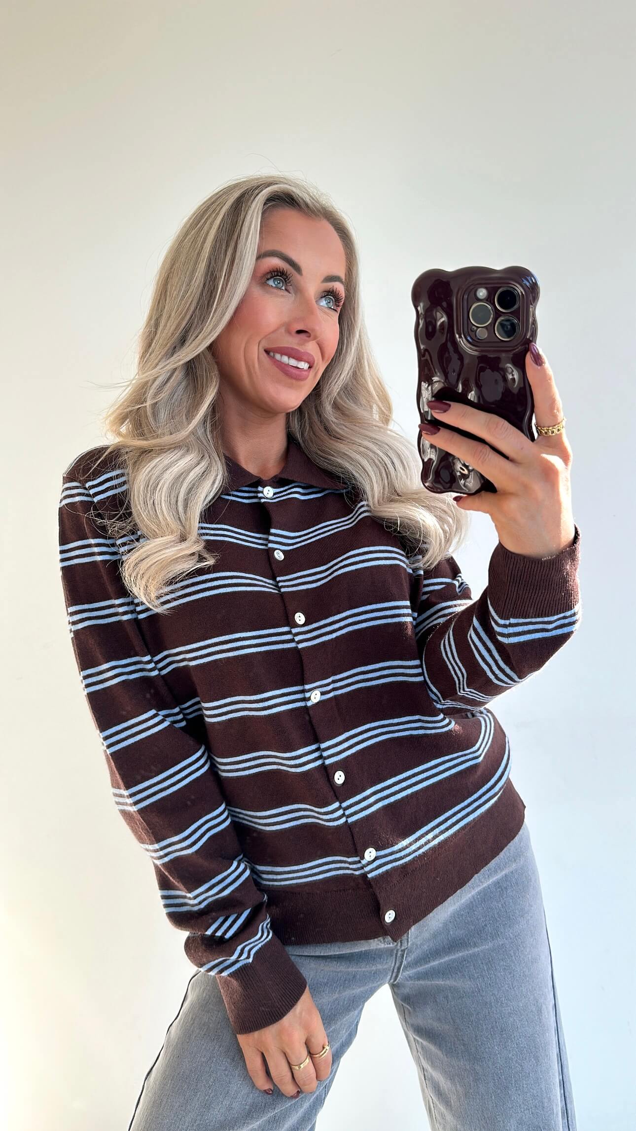 PARKER Polo - brown/blue