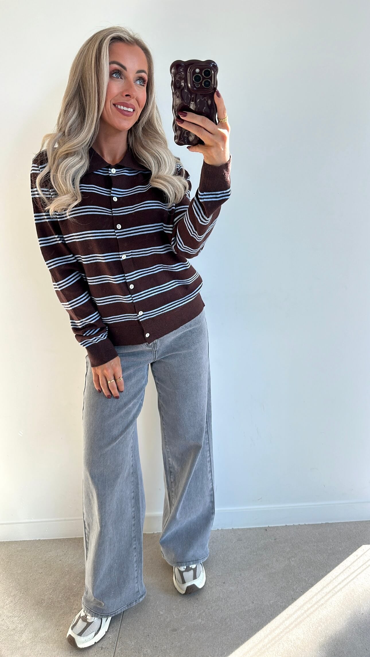 PARKER Polo - brown/blue