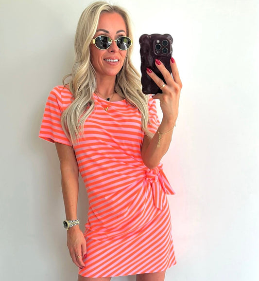 CANDIE Dress - pink/fluo orange