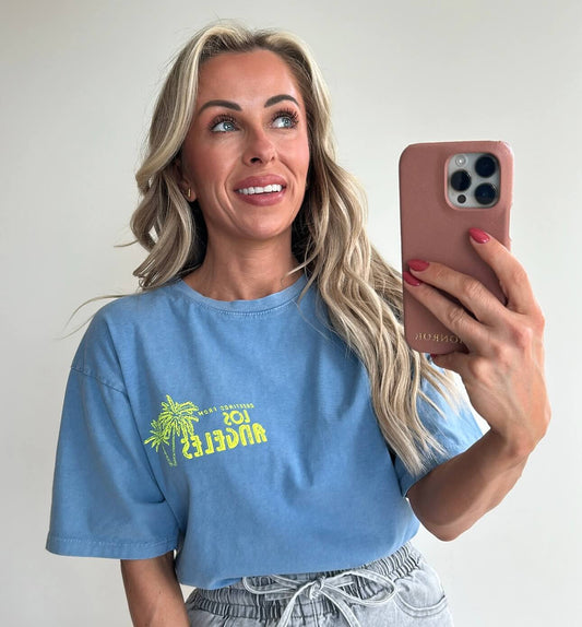 LOS ANGELES T-shirt - jeans blue