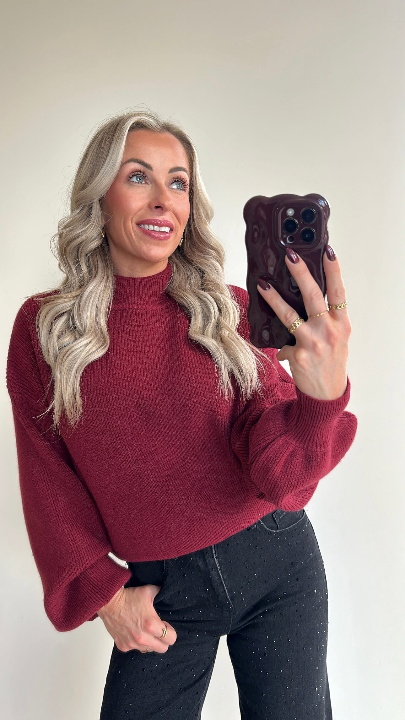 POLLIE Pull - bordeaux