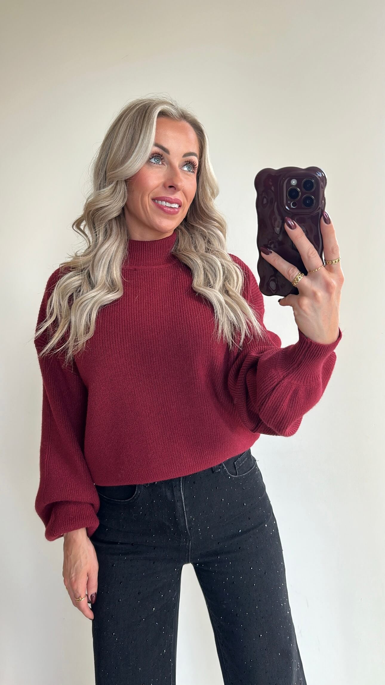 POLLIE Pull - bordeaux