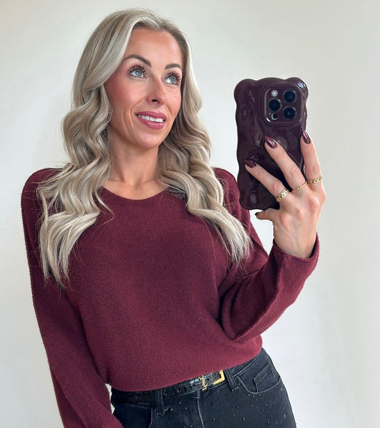EMILIE Pull - bordeaux